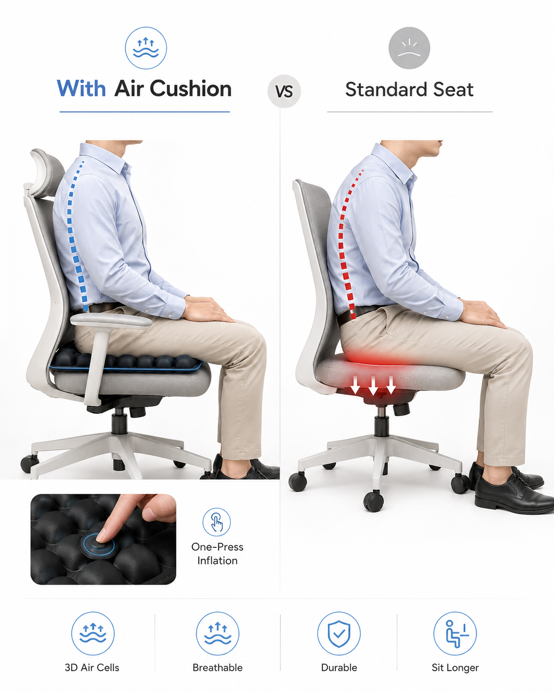 Cloudseat - Inflatable Travel Cushion